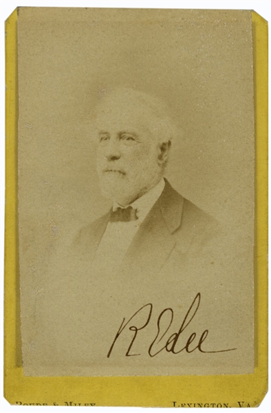 Robert E. Lee Signed CDV Photo